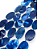 Ágata Azul (Tingida) - Chapa Oval - 49x32mm - Imagem 1