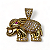 Pingente Elefante Dourado - 22mm - Imagem 1