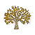 Pingente Árvore - Dourado com Zircônia - 38x41mm - Imagem 1