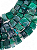 Ágata Verde Rondel Irregular - Imagem 1