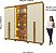 Guarda-roupa Casal 6 Portas com Pés com Led Imperatriz Reflecta Naturale/off White - Imagem 4