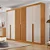 Guarda Roupa Casal Ripado 6 Portas Em Mdf Siena Bianchi Cor Nature/off White - Imagem 1