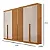 Guarda Roupa Casal Ripado 6 Portas Em Mdf Siena Bianchi Cor Nature/off White - Imagem 2