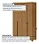 Guarda-roupa Solteiro 4 Portas 3 Gavetas Alvorada Em Mdf Com Pés 180cm Naturalle/off White - Bianchi MóveisGuarda-roupa Solteiro 4 Portas 3 Gavetas Alvorada Em Mdf Com Pés 180 de Largura - Imagem 5