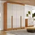 Guarda-roupa Solteiro 4 Portas 3 Gavetas Alvorada Em Mdf Com Pés 180cm Naturalle/off White - Bianchi MóveisGuarda-roupa Solteiro 4 Portas 3 Gavetas Alvorada Em Mdf Com Pés 180 de Largura - Imagem 1