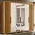 Guarda Roupa Casal Araguaia 6 Portas Freijó Off White com Espelho - Imagem 1