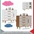 Cômoda Infantil Retrô 4 Gavetas com Porta Fraldário Pés Palito Ludmila MDF Branca - Imagem 7