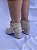 Bota Salto Bloco Isabela Off White - Imagem 4