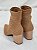 Bota Knit Salto Bloco Bege Talita - Imagem 8