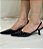 Scarpin Preto Verniz com Tachas Salto Médio Slingback Lavínia - Imagem 4