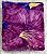 MANTA CASAL DUPLA FACE ROXO COM FLORES - Imagem 1