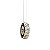 Lustre de Cristal Aneis Led 7W 4000K Redondo 16cm Llumm Bronzearte P/ 1 Lampada - Imagem 2