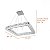Lustre de Cristal Quadrado Led 42W 4000K 60X60cm Llumm Bronzearte - Imagem 4
