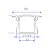 Perfil De Embutir Way Branco Aluminio 1m 25X14Mm Llumm Bronzearte - Imagem 2
