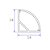 Perfil De Sobrepor/Quina Way Branco Aluminio 3m 16X16Mm Llumm Bronzearte - Imagem 3