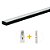 Kit Perfil De Sobrepor Plug And Play 15W/M 3K Preto 1m 17X8Mm 2A 12V Llumm Bronzearte - Imagem 1