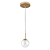 Lustre Pendente Cristal Fantasy 1 Lampada G9 Gold 10cm Llumm Bronzearte - Imagem 1