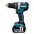 Parafusadeira Impacto 18V Makita DHP484RFE C/2 Bateria 3.0Ah Carregador Rápido +Maleta - Imagem 2