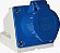 Tomada Margirius Sobrepor Industrial 3P 16A Azul 6H IP44 21600 - Imagem 1