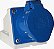 Tomada Margirius Sobrepor Industrial 4P 16A Azul 9H IP44 21605 - Imagem 1