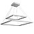 Lustre Pendente para sala Led 70w Perfiline Quadrado 2 Aro Branco com Luz Amarela 3000K BIV Llumm BronzeArte - Imagem 3