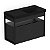 Gabinete em MDF com Lavatório Celite Flow 1 Gaveta 80x38cm Preto - Imagem 1
