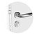 Fechadura Soprano Jurerê externa inox escovado ROS22 (40x53 PY53) – Modelo 03001.0803.90 - Imagem 1