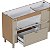 Gabinete de Cozinha Grou 144cm JQB/Areia para Pia de 150cm – Cozimax - Imagem 3