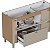 Gabinete de Cozinha Grou 144cm JQB/Areia para Pia de 150cm – Cozimax - Imagem 2