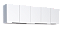 Armário Aéreo para Cozinha 5 Portas 194cm Cisne Branco – Cozimax - Imagem 1