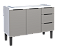 Gabinete de Cozinha em Aço Júpiter 117cm Cinza para Pia de 120cm – Cozimax - Imagem 1