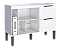 Gabinete de Cozinha em Madeira Cisne 114cm Branco para Pia de 120cm – Cozimax - Imagem 2