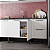 Gabinete de Cozinha em Madeira Cisne 114cm Cinza para Pia de 120cm – Cozimax - Imagem 5