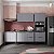 Gabinete de Cozinha em Madeira Cisne 114cm Cinza para Pia de 120cm – Cozimax - Imagem 3