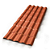 Telha Colonial Terracota PVC 3.28 X 0.86 Lux Telhas 5 gomos - Imagem 1