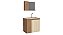 Conjunto de Gabinete para Banheiro e Espelheira em Madeira Camomila 60cm Jequitibá/Areia com Lavatório – Cozimax - Imagem 1
