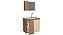 Conjunto de Gabinete para Banheiro e Espelheira em Madeira Camomila 60cm Jequitibá/Areia com Lavatório – Cozimax - Imagem 2