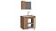 Conjunto de Gabinete para Banheiro e Espelheira em Madeira Camomila 60cm Jequitibá/Areia com Lavatório – Cozimax - Imagem 3