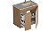 Conjunto de Gabinete para Banheiro e Espelheira em Madeira Camomila 60cm Jequitibá/Areia com Lavatório – Cozimax - Imagem 4