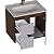 Gabinete para Banheiro em Madeira Saruê 60cm Nogal/Off-White – Cozimax - Imagem 2