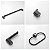 Kit de Acessórios para Banheiro TELCA Preto Fosco 04 Peças - R.99100 - Imagem 4