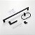 Kit de Acessórios para Banheiro TELCA Preto Fosco 04 Peças - R.99100 - Imagem 8