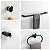Kit de Acessórios para Banheiro TELCA Preto Fosco 04 Peças - R.99100 - Imagem 3