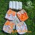 PRONTO PRA USAR - KIT 4 FRALDAS ECOLÓGICAS HAPPY FLUTE - LARANJA E BRANCO RAPOSINHA - Imagem 1