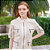 Casaqueto Couro Pelica Perfurado Off White - Karine Daher - Imagem 3