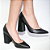 Scarpin Cecilia Salto Bloco  Preto - Karine Daher - Imagem 1