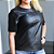 T Shirt Couro Pelica Preta - Karine Daher - Imagem 4