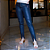 Calça Couro Pelica Skinny Zipper Azul Marinho - Karine Daher - Imagem 1