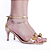 Sandália Capri Salto Fino Snake Champagne - K. Daher - Imagem 2