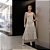 Maxi Saia Couro Pelica Detalhe a Laser Off White - Karine Daher - Imagem 1